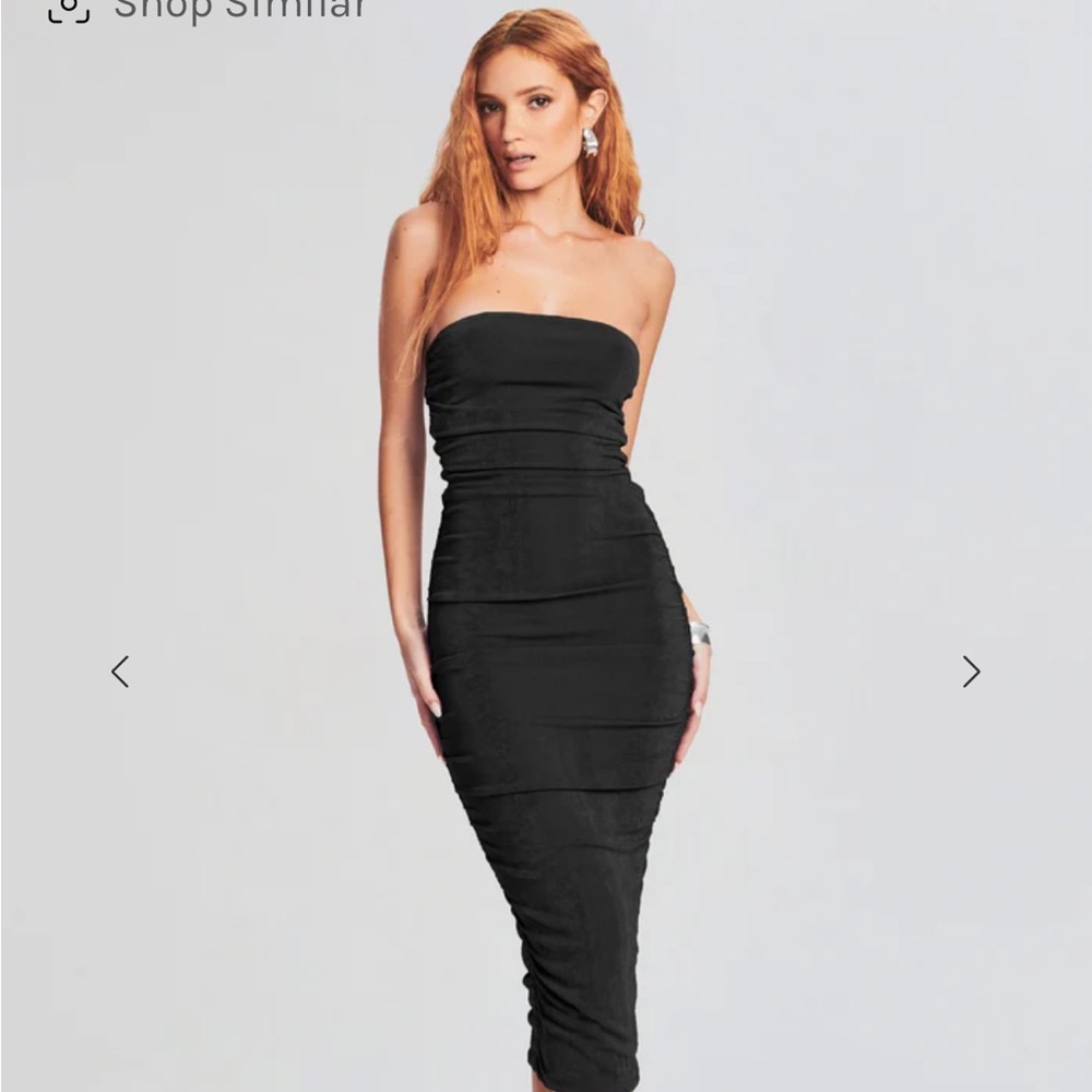 Retrofete Black Strapless Dress